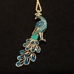 Peacock Necklace costume jewelry